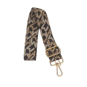 Strap Monograma “M” Negro, Beige y Café