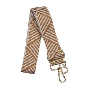 Strap Líneas Triangulares Beige y Blanco