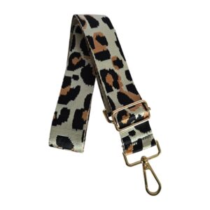 Strap Animal Print Beige, Negro y Dorado – Doble Faz