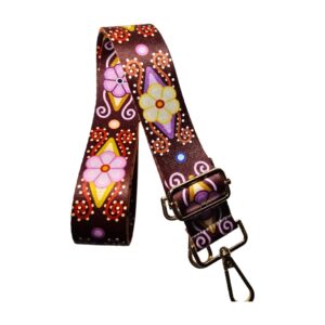 Strap Floral Amarillo y Morado – Doble Faz (Diseño Straptopia)