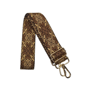 Strap Jacquard Geométrico Café y Negro
