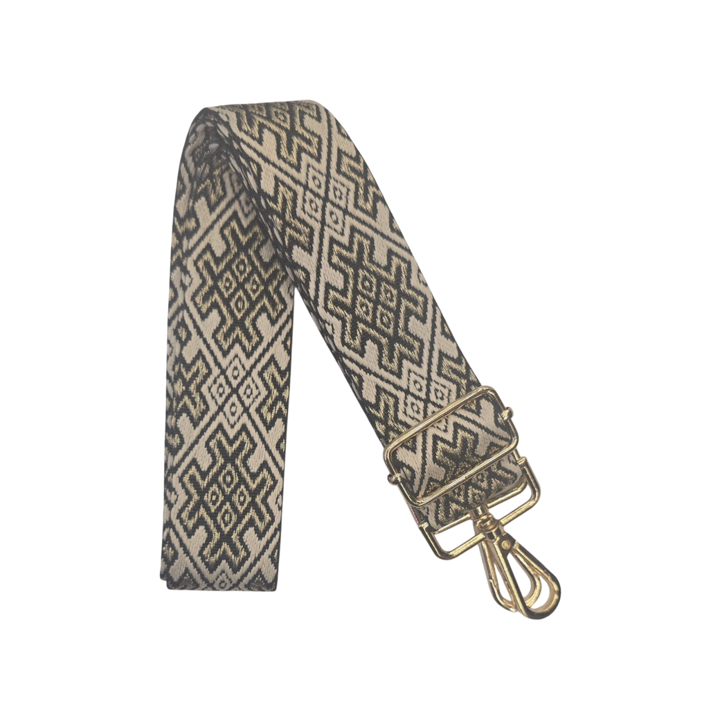 Strap Jacquard Dorado Negro