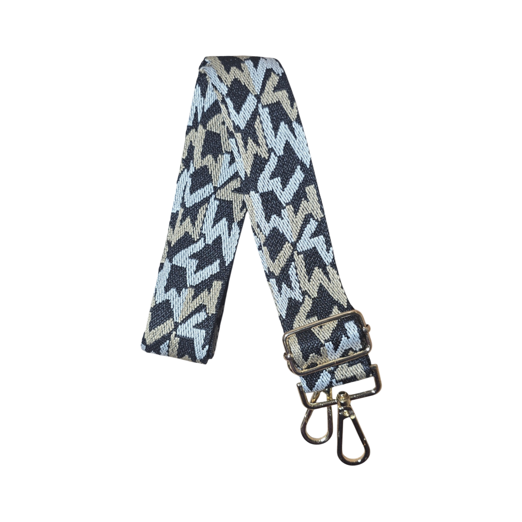 Strap Monograma M café y negro