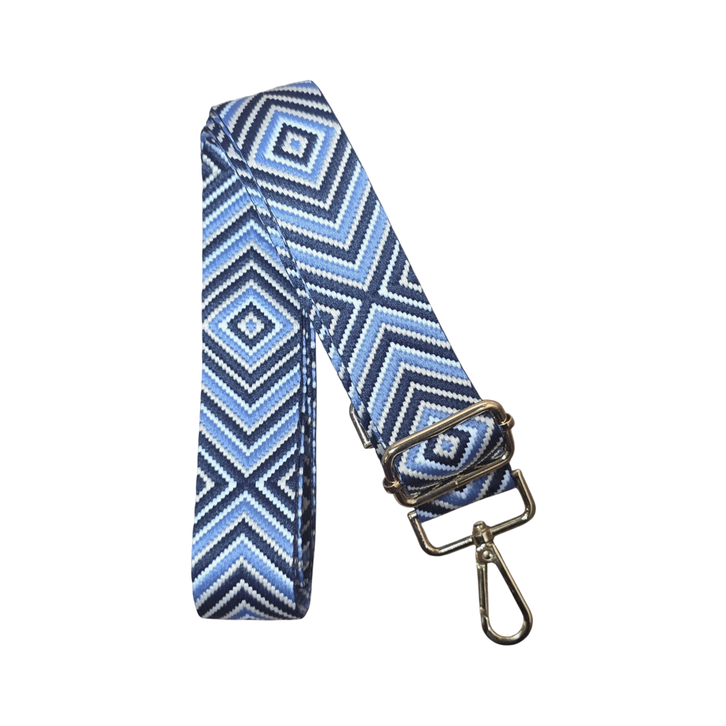 Strap Diamante Azul Claro, Azul oscuro, beige