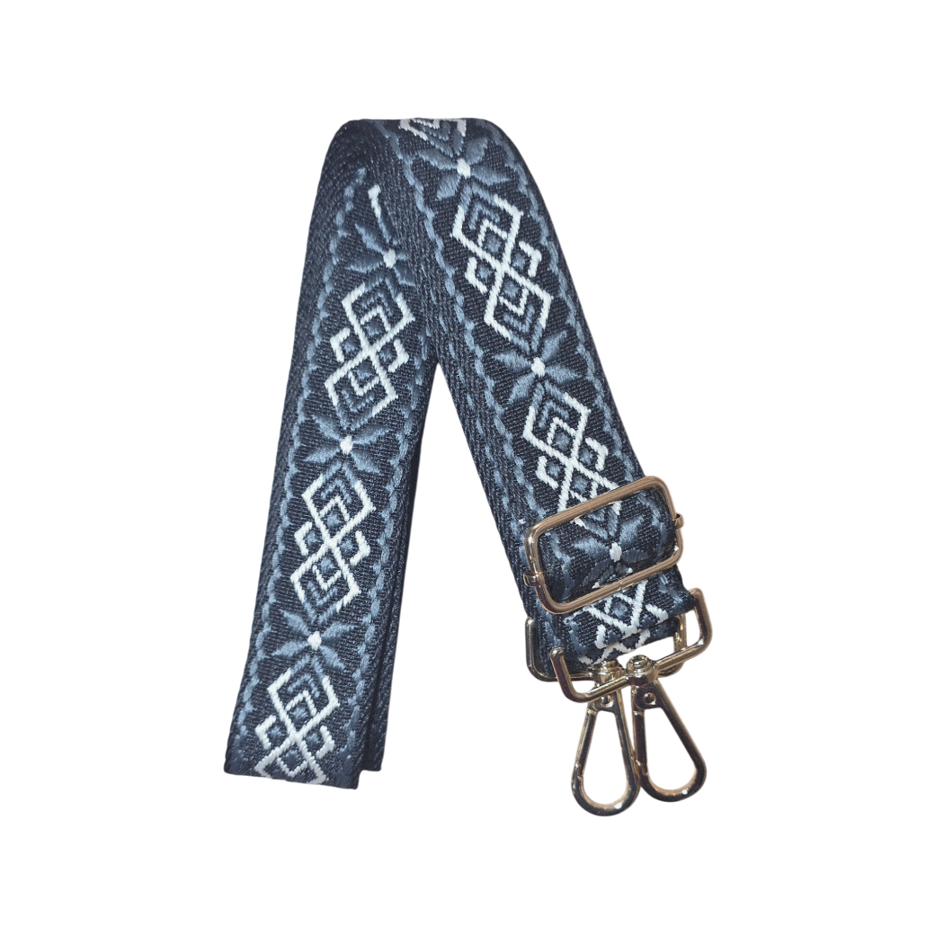 Strap Rombos con Estrellas en Gris y Negro