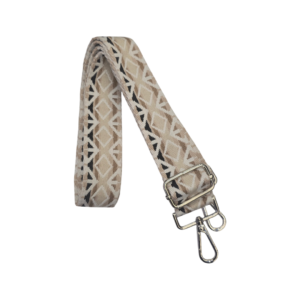 Strap Rombos y Cruces Beige, Blanco y Negro