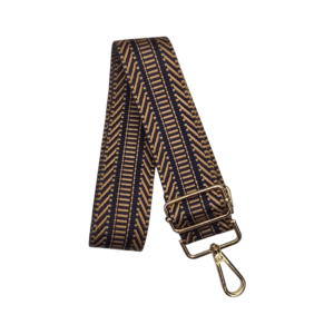 Strap Bloques de Líneas Diagonales Café y Azul