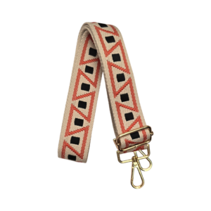 Strap Geométrico Naranja y Negro