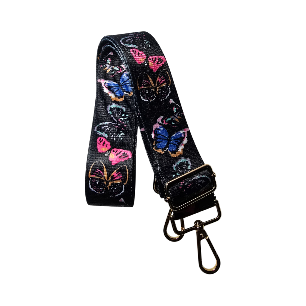 Strap Mariposas Coloridas fondo Negro