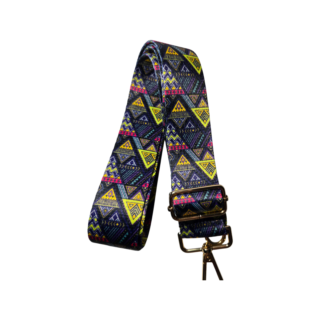 Strap Mosaico de Triángulos Neón sobre Morado Azulado